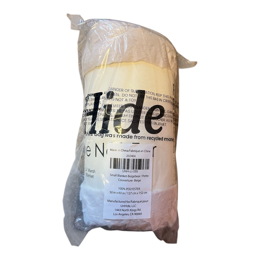 Unhide Blanket Lil Marsh Beige Bear